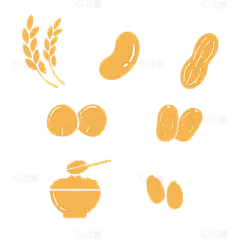 腊八节扁平风腊八粥食材元素
