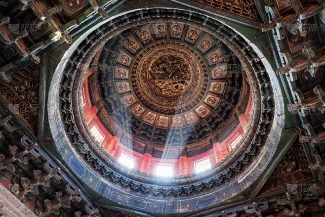 中国古建筑内的花瓣采集图片-矩形火柴