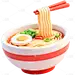 美食系列软3D感可爱食物拉面元素