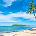 Beautiful tropical beach and sea with coconut palm tree