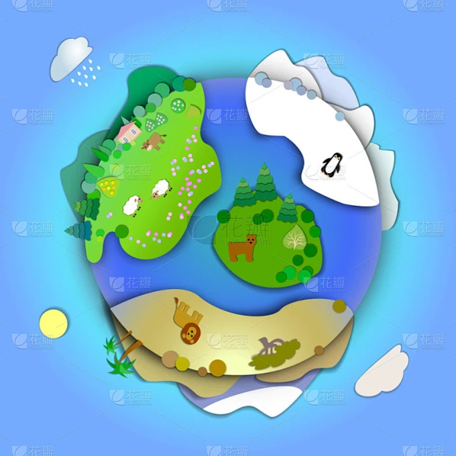 环游世界的概念，计划一个假期，旅游和旅行。概念微型地球仪展示世界各种生活方式和景观