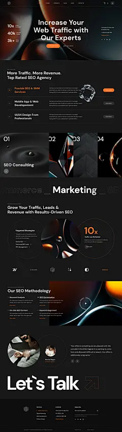 agency company creative digital home page landing marketing   modern UI/UX Web Design 