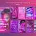 Neon instagram stories collection for music with artist