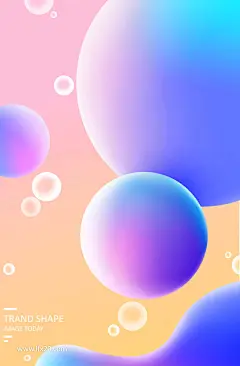 空间立体时尚元素色彩绚丽主题海报PSD素材