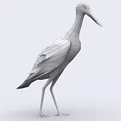 3DRT -Birds and critters - Stork