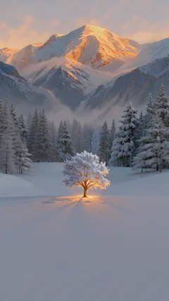 冬天实景感空旷雪地山林背景