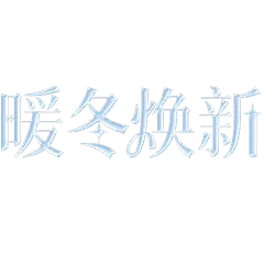 冬天文艺感氛围元素艺术字
