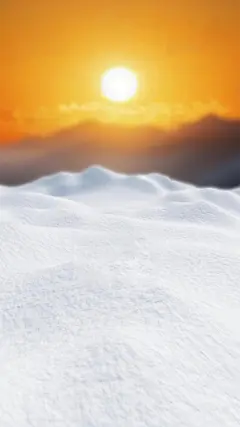 大寒小寒实景感夕阳雪地背景图片