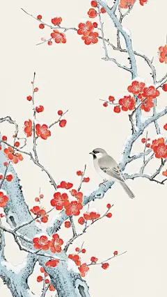 大寒小寒国风背景